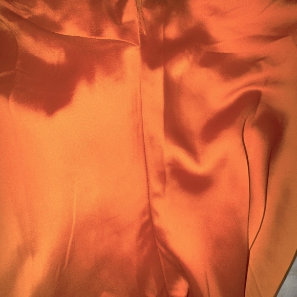 House of Harlow 1960 Size Large Cocktail dress Silky Satin Fabric in Rich Amber - Picture 8 of 15